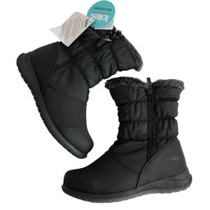 Women’s Totes Joy Black Waterproof Boot Sz 6 Warm Rain Snow Winter Thermolite